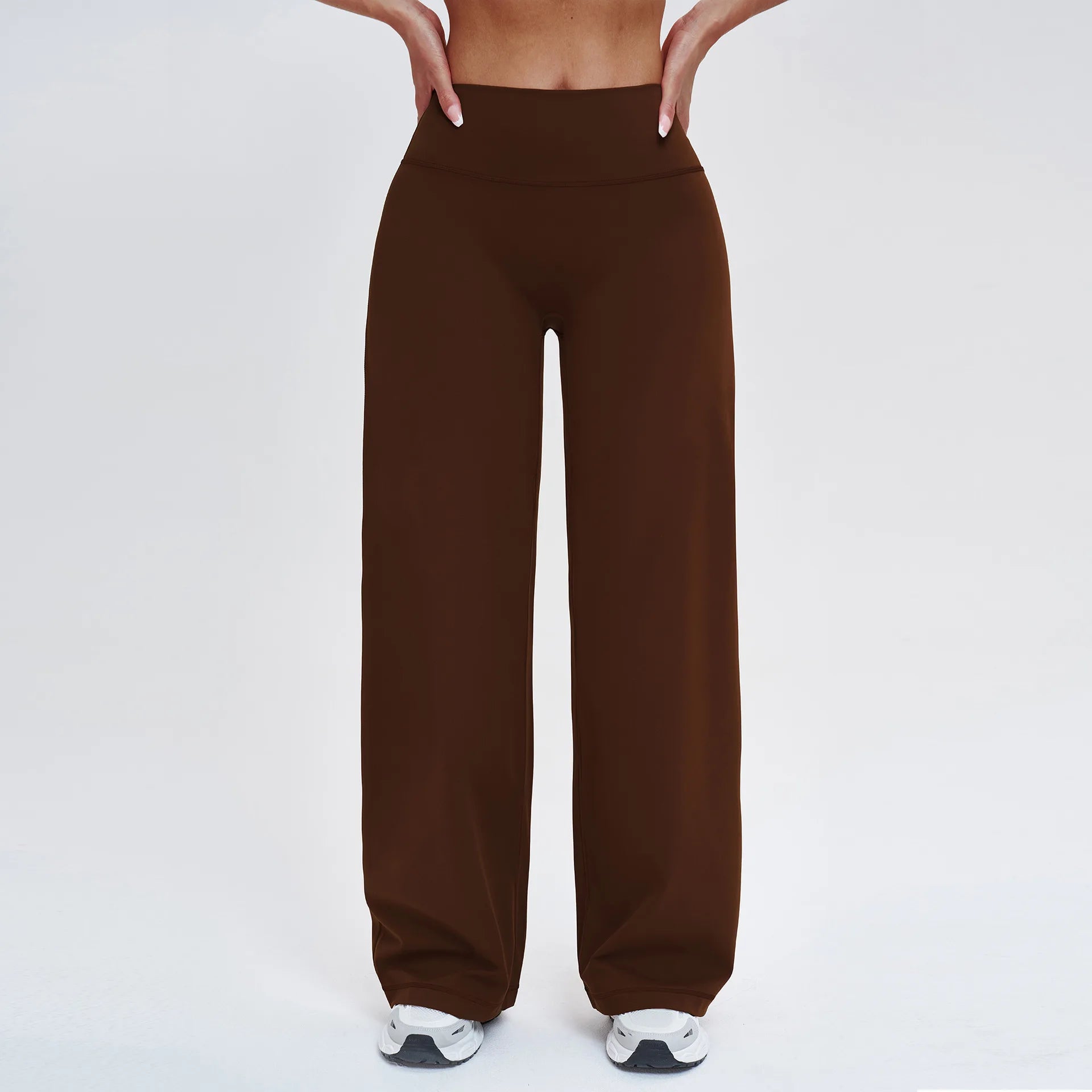 JUREN Women's Soft Motion Straight Leg Bottoms High Waist Yoga Pants GYM Leggings Naked Feel Pilates Running Sports Trousers
