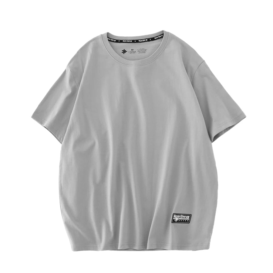 WAVLATII Women New Cotton T Shirts Female 210 GSM Purple Solid Fashion Casual Oversized Short Sleeve Tees Tops for Summer WT2470