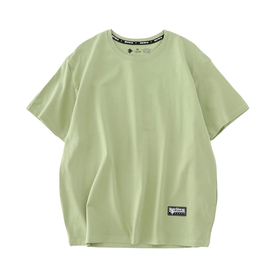 WAVLATII Women New Cotton T Shirts Female 210 GSM Purple Solid Fashion Casual Oversized Short Sleeve Tees Tops for Summer WT2470