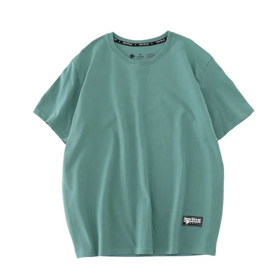 WAVLATII Women New Cotton T Shirts Female 210 GSM Purple Solid Fashion Casual Oversized Short Sleeve Tees Tops for Summer WT2470